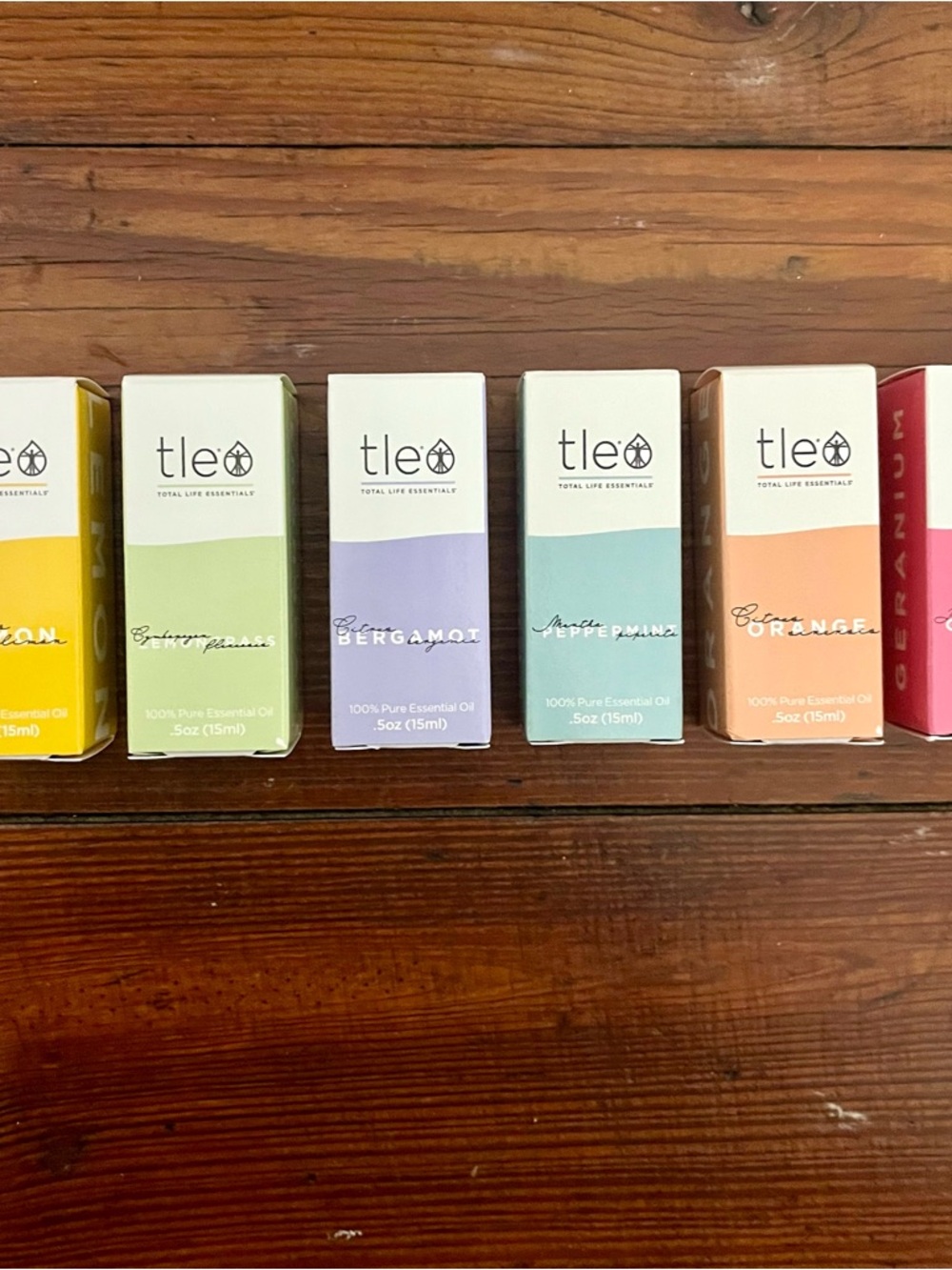 Essential Oils 6-Pack Lemon Bergamot Lemongrass Peppermint Orange Geranium
